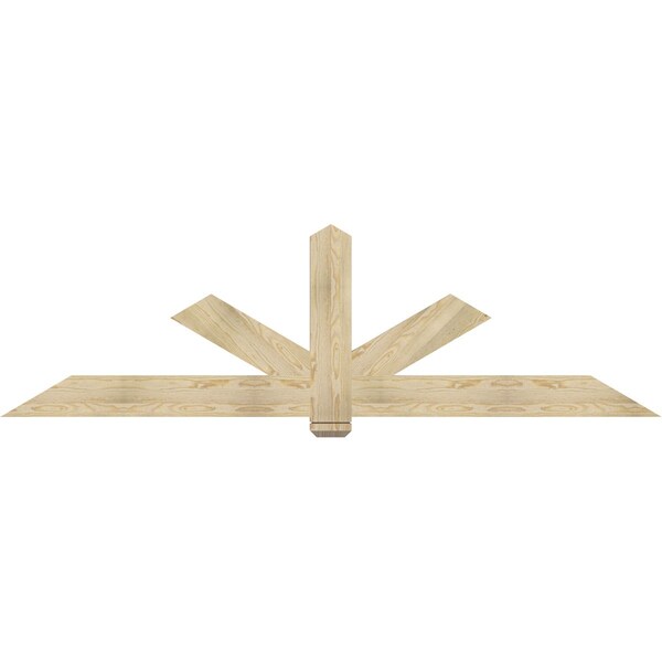 Ekena Millwork Kennewick Rough Sawn Timber Gable Bracket, Douglas Fir, 96"W x 28"H x 2"D x 6"F, 7/12 Pitch GBW096X28X0206KEN00RDF - main